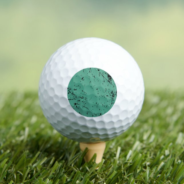 Grüner Grunge-Stil Golfball (Insitu T-Shirt)