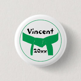 Grüner Gürtel für Kampfkunst Button