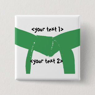 Grüner Gürtel für Kampfkunst Button