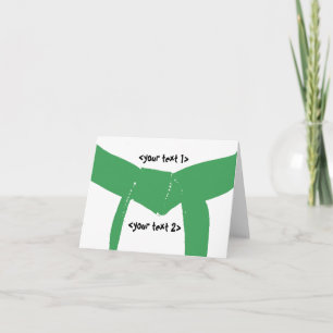 Grüner Gürtel für Kampfkunst Karte