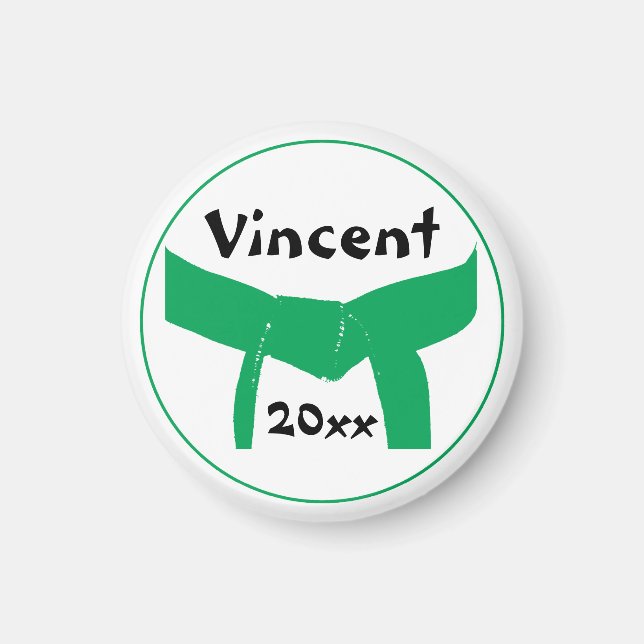 Grüner Gürtel für Kampfkunst Magnet (Vorne)