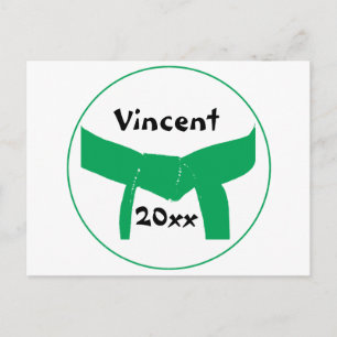 Grüner Gürtel für Kampfkunst Postkarte