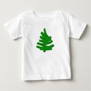 grüner handgezeichneter Baum. Baby T-shirt