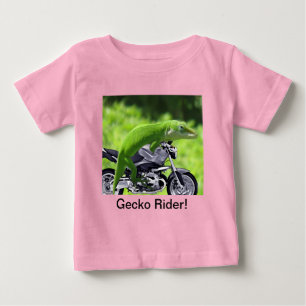 Grüner hawaiianischer Geckoreiter Baby T-shirt