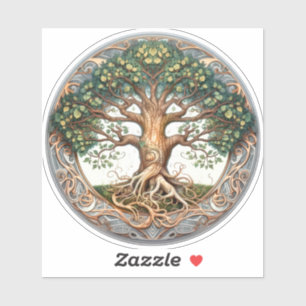 Grüner Heidenbaum Aufkleber