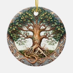 Grüner Heidenbaum Keramik Ornament