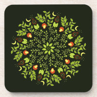 Grüner Hexentrank Pilz verlasse Pflanze Mandala