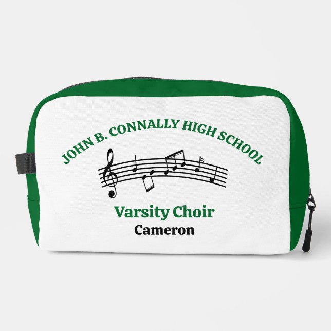 Grüner High School Chor personalisiert Waschbeutel (Vorderseite)