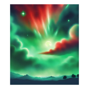 grüner Himmel Fotodruck