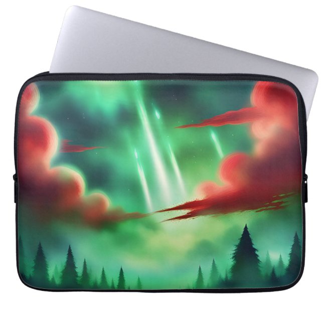 grüner Himmel Laptopschutzhülle (Vorderseite)