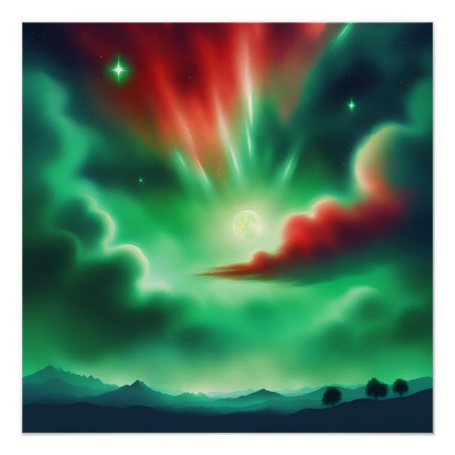 grüner Himmel Poster (Vorderseite)