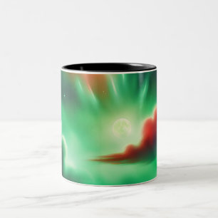 grüner Himmel Zweifarbige Tasse
