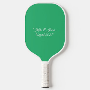 Grüner Hintergrund mit flacher Minze - Hochzeitsde Pickleball Schläger
