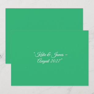 Grüner Hintergrund mit flacher Minze - Hochzeitsde Save The Date