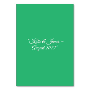 Grüner Hintergrund mit flacher Minze - Hochzeitsde Tischnummer