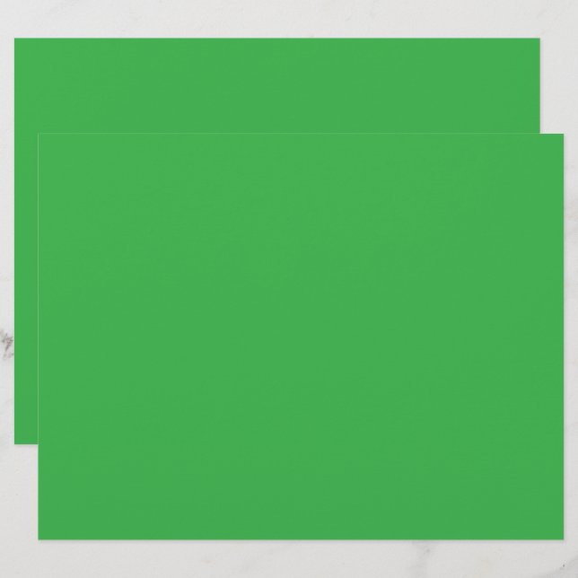 grüner Hintergrund mit weißem Rand Briefbogen (Vorne/Hinten)
