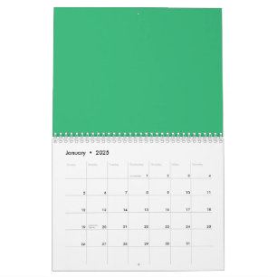 grüner Hintergrund mit weißem Rand Kalender
