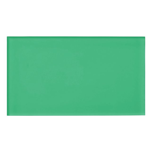grüner Hintergrund mit weißem Rand Namenschild (Vorderseite)