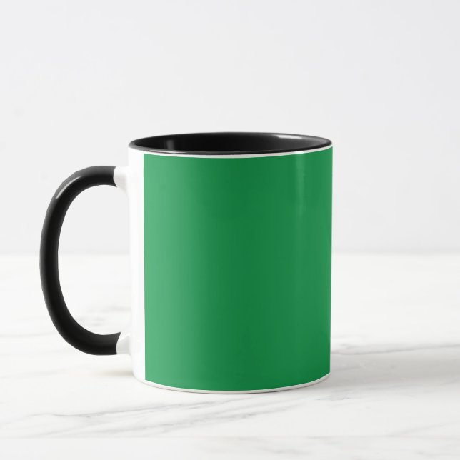 grüner Hintergrund mit weißem Rand Tasse (Links)