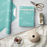 Grüner Hintergrund Name Girly Wrapping