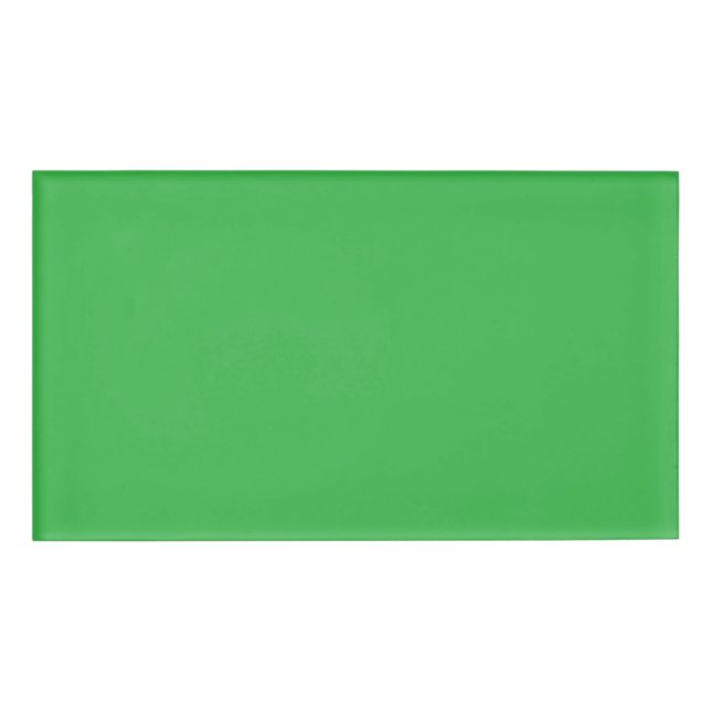 Grüner Hintergrund und weiße Grenze für ein modern Namenschild (Vorderseite)