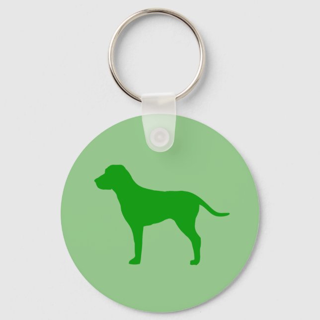 Grüner Hund Schlüsselanhänger (Vorderseite)