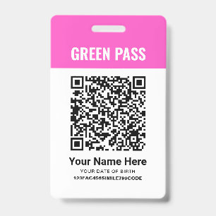 Grüner Impfzertifikat-PVC Pink Ausweis