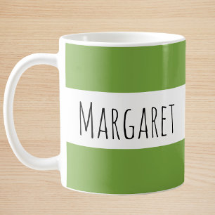 Grüner Individuelle Name Personalisiert Kaffeetasse