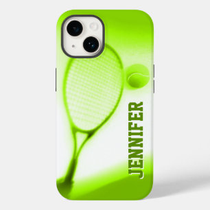Grüner iPhone-Hülle für Tennisball- und Schlägersp iPhone 14 Hülle