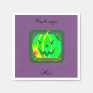 Grüner Jack oder Laterne Halloween Thunder_Cove Serviette