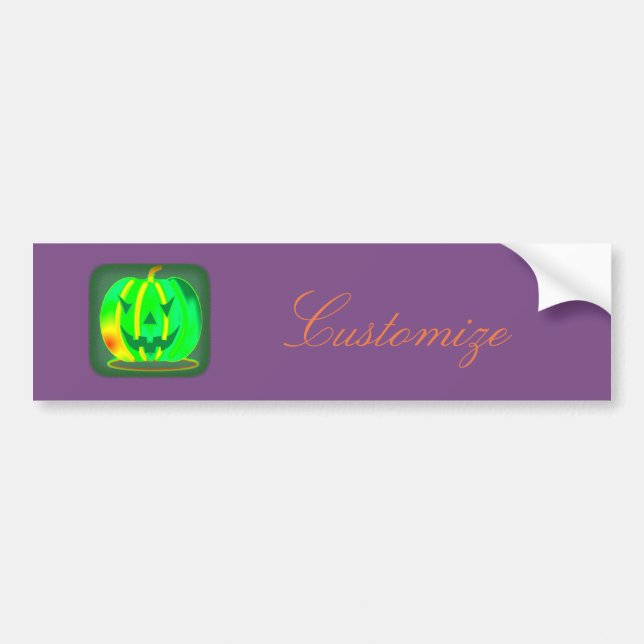 Grüner Jack o'lantern Halloween Thunder_Cove Autoaufkleber (Vorne)