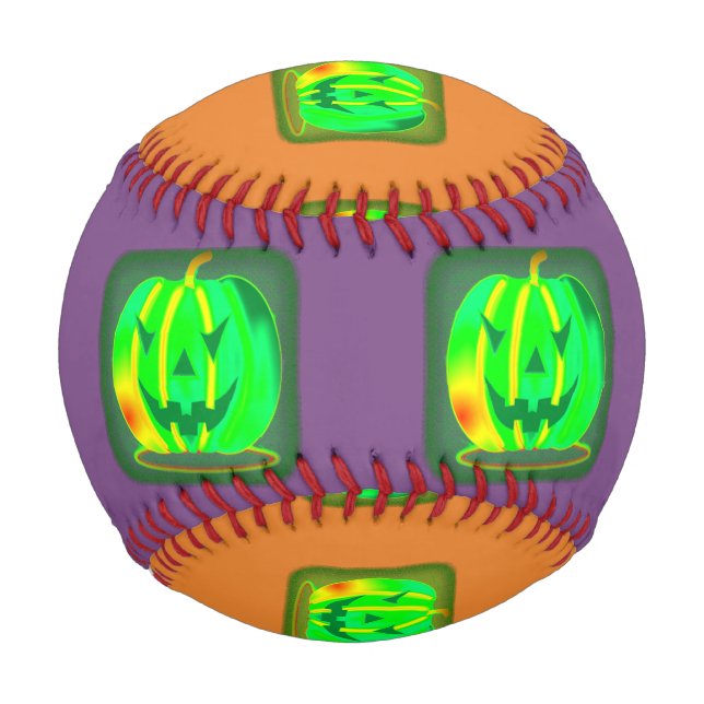 Grüner Jack o'lantern Halloween Thunder_Cove Baseball (Vorderseite)