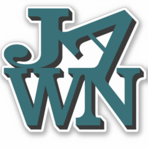 Grüner Jawn Mitternachtsaufkleber Aufkleber