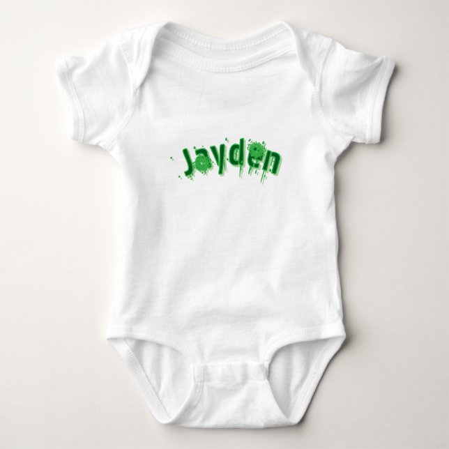 Grüner Jayden-Name, Baby Strampler (Vorderseite)