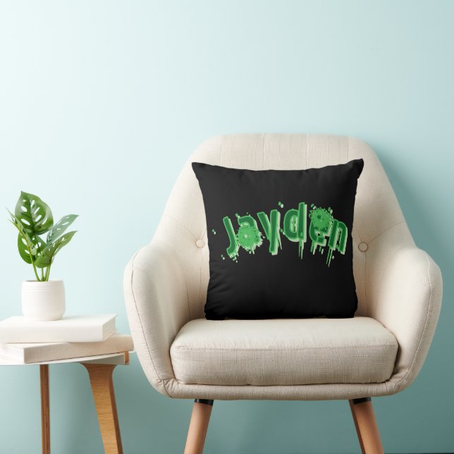 Grüner Jayden-Name, Kissen (Stuhl )