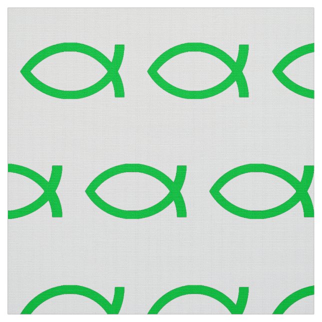 Grüner Jesus-Fisch Stoff (Muster)