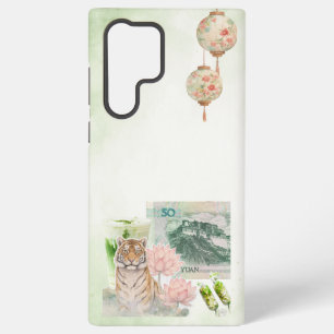 Grüner Junk Journal Samsung Case Galaxy Hülle