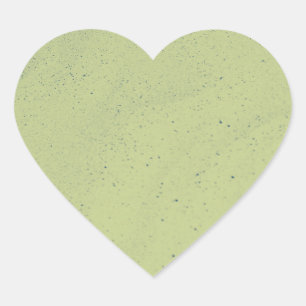 Grüner Kalksand Herz-Aufkleber