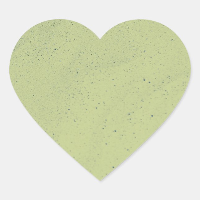 Grüner Kalksand Herz-Aufkleber (Vorderseite)
