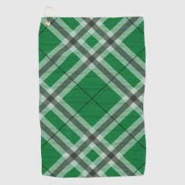 Grüner karierter Art-Entwurf Golfhandtuch