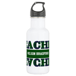 Grüner Karierter Lehrer Trinkflasche