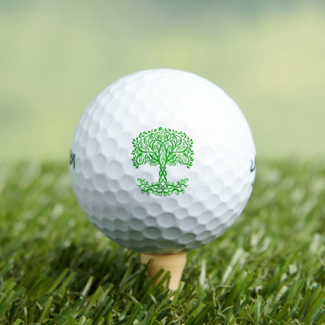 Grüner Keltenbaum Golfball (Insitu T-Shirt)