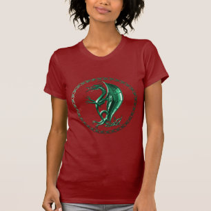 Grüner keltischer Drache T-Shirt