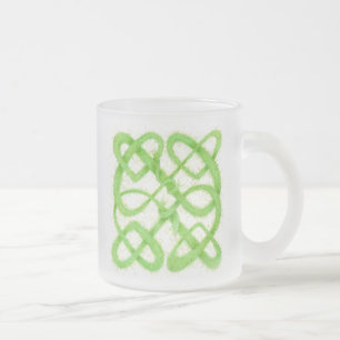 GRÜNER KELTISCHER KNOTEN Mattglas-Tasse Mattglastasse