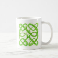 GRÜNER KELTISCHER KNOTEN Weiße Tasse