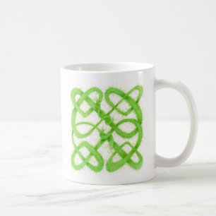 GRÜNER KELTISCHER KNOTEN Weiße Tasse