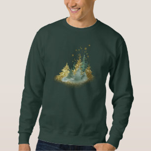 Grüner Kiefernwald-Feiertags-Sweatshirt Sweatshirt