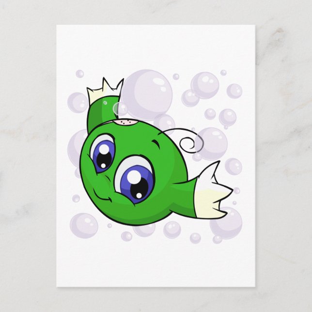 Grüner Kiko durch den Kiko-See schwingt Postkarte (Vorderseite)