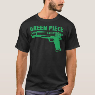 Grüner klassischer T - Shirt