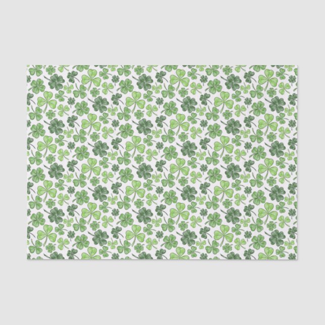 Grüner Klee Seidenpapier (Vorderseite)